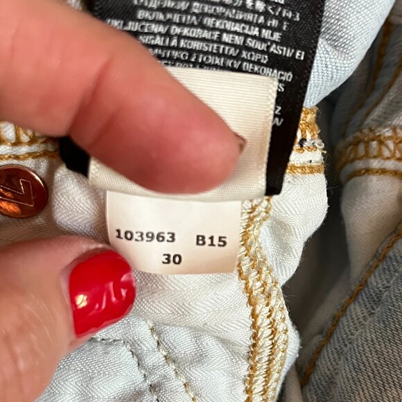 7 For All Mankind High Waist Cropped Straight Light Wash Jeans Size 30 - Picture 6 of 11